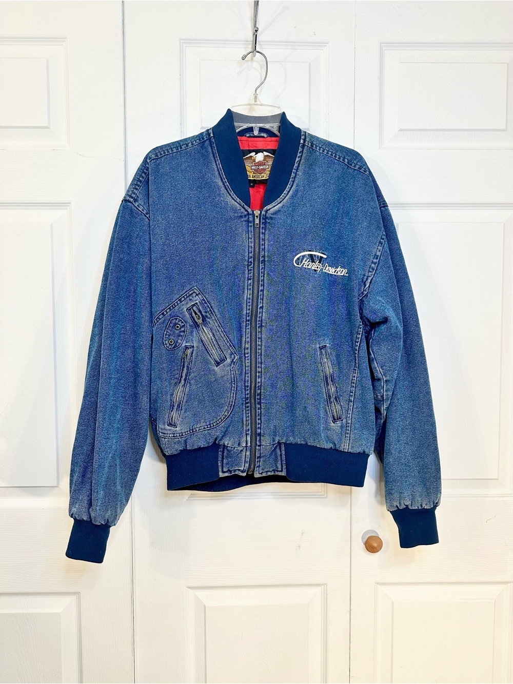 Harley-Davidson Men’s V-Twin Power Denim Bomber Legendary Jacket M